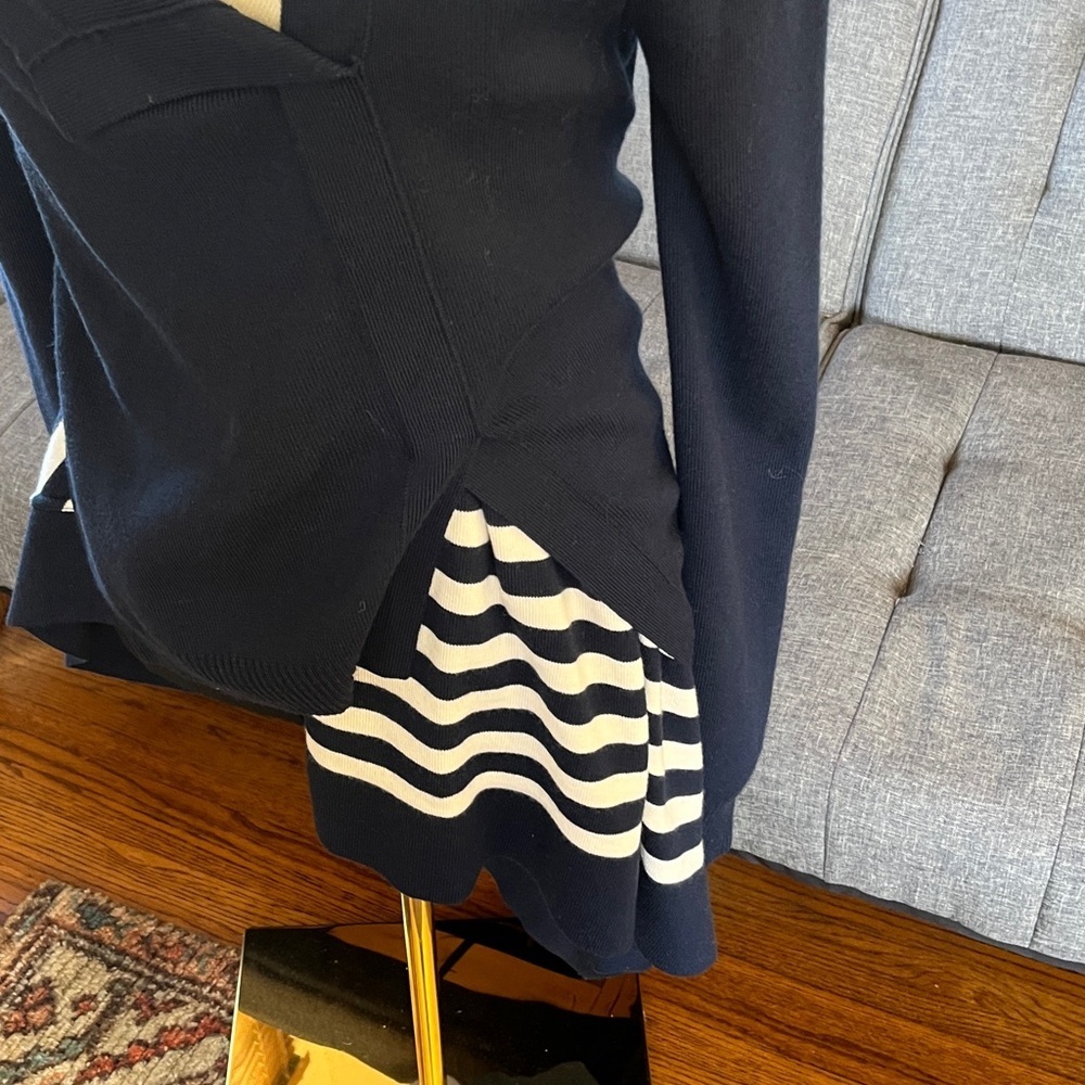 MONSE Navy and White Striped Knit Top Size M - Picture 2 of 8